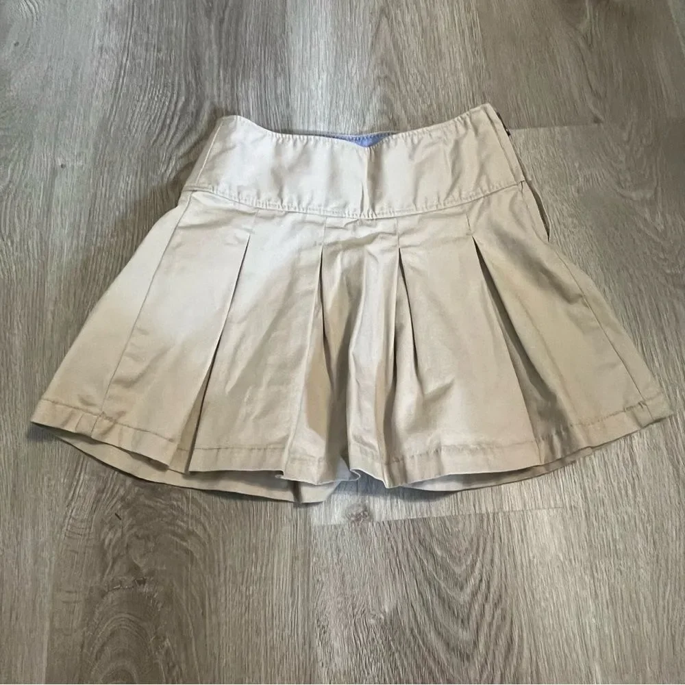 Gap Khaki Pleated Skirt